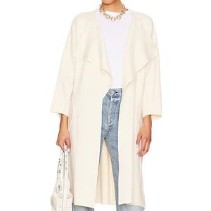 NEW SNDYS Tia Knit Cardi Open Front Duster Oat Hailey Beiber Size Small/Medium